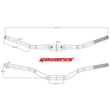 GOWORKS 碳纖維把手 適用 MMBCU DRG MSX, 1個, 亮面720mm(直徑28.6)這是粗把,3K斜紋