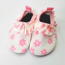 아이꼼므 여아 수영 물놀이 신발 아동 유아 베이비 플라워 프릴 아쿠아슈즈