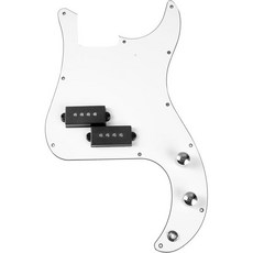 사전 배선된 로드된 P 베이스 픽가드 정밀 베이스용 흰색 – 완전한 컨트롤 어셈블리 무납땜 업그레이드 교체 클래식, 사전 배선된 로드된 P 베이스 픽가드 정밀 베이스용 흰