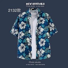 夏威夷風短袖花襯衫