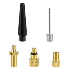 Gosknor 자전거 타이어 밸브 어댑터 5개 황동 자전거 에어 밸브 어댑터 FV/AV AV/EV EV/FV 어댑터 볼 범프 바늘 공기 주입식 노즐 Presta 및 Sch