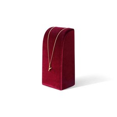 Yinbeini Arcuate 벨벳 목걸이 디스플레이 스탠드 긴 체인 펜던트 및 초커용 업라이트 주얼리 홀더 6가지 색상 옵션 (블루 S), S, 레드