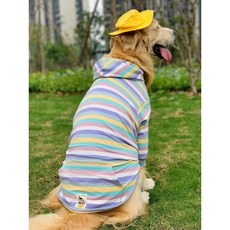 福媽寵物 寵物棉質連帽T恤 (適用中大型犬), 條紋, 1個