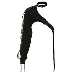 세련된 드로스트링 리본 긴 소매 원 숄더 초커 후드 2021 여성 스큐 칼라 울트라 쇼트 풀오버 크롭 탑 가을