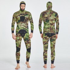 SBART 5mm 迷彩連體潛水服 漁獵服兩件套