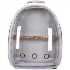 애완 동물 앵무새 외출 대형 목욕통 흡입 스테인레스 반려조, 회색, 홑벌, 1개