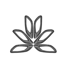 마세라티 레반테 2016-2023 4도어용 외부 6PCS 리얼 카본 파이버 사이드 펜더 에어벤트 아웃렛 커버 트림, 01 Carbon Fiber
