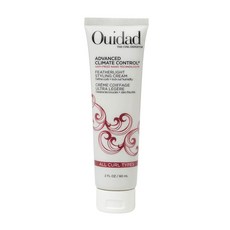 Ouidad Advanced Climate Control 스타일링 크림 59.1ml(2온스) 곱슬머리용 페더라이트 컬 크림 반짝임 수분 공급 및 부스스함 없는 컬 황산