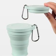 나임 실리콘 접이식휴대컵 실리콘접이식컵, 그레이