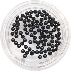 네일쎈 네일스톤파츠 아크릴 스톤 원형라운드 2.0mm 100pcs, 1개, 블랙