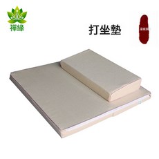 禪緣 禪修打坐墊 跪墊 拜墊 蓮花方形坐墊, 麻本色素面, 1個