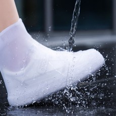 실리콘 신발방수커버 레인슈즈, 신발방수커버 블랙 L, 블랙 L