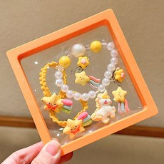 兒童獨角獸首飾套裝 寶寶耳夾手鍊禮盒