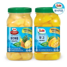 Dole 돌 후룻바틀 과일 통조림 2팩 (파인애플 망고 황도 3종), 후룻바틀 망고 666gx1개, 후룻바틀 파인애플 666gx1개, 후룻바틀 망고 666gx1개