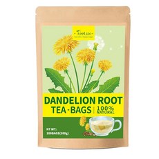 TeeLux 카모마일 라벤더 티백 & 레몬 밤 허브 티 카페인 프리 진정 및 기분 좋은 아로마 100개, 100개입 (1팩), 생 민들레 뿌리 차, 1, 100