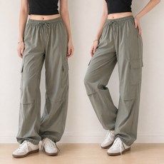 여성 여름바지 카고 스판 바지 스트링 팬츠 베이잉