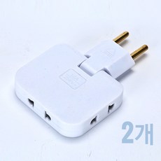 3멀티 3포트 3in1 변환 틈새 eu 플러그 어댑터, 3멀티_화이트2개, 2개