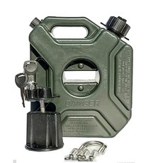 차량용 기름통 제리캔 차량용기름통 레드 오토바이 캠핑 등유통, 3L 먹색+방범 거치대