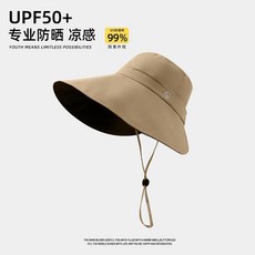 UPF50+ 黑膠防曬遮陽帽，99%紫外線阻隔率，寬帽簷，適合春夏