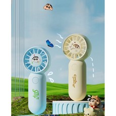 짱구는 못말려 휴대용 핸디팬 포켓 휴대용 USB 충전식 2026 고속 냉각 미니 윈드 건 미니 아동 학생 기숙사용 저소음 선풍기 손 핸디 선풍기, 베이지, F