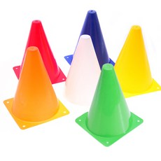 칼라콘18cm 색상선택 체육용품 안전 표지 훈련 반환점 활동 공사, 화이트, 1개