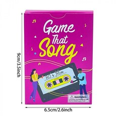 臺灣發貨-跨境英文game that song桌遊唱歌卡片遊戲卡跨境派對紙牌遊戲音樂, game that song紅, 1個
