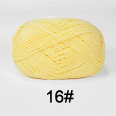 5개 혼합 색상 얀 밀크 코튼 얀 세트 핸드메이드 DIY 공예 스웨터 스카프 뜨개질용, 35 B16-5PCS