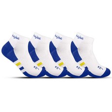 까스텔바작 남성 압박쿠션 단목 양말 4족묶음 4컬러 CSM15, 화이트-블루, 1세트