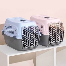 케이지 강아지 고양이 이동장 애견 캐리어 외출 애견이동장 항공케이지 애견 강아지, 베이지