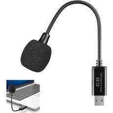 C G CHANGEEK 노트북 및 데스크톱 컴퓨터용 미니 USB 마이크 Gooseneck 범용 사운드 카드 PC Mac과 호환 플러그 앤 플레이 원격 작업을 위한 이상적인 콘덴서