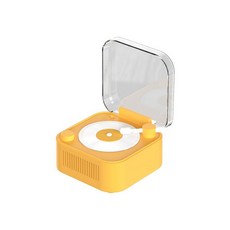 에그미 블루투스 스피커 레트로 휴대용 빈티지 CD 플레이어 하이파이 MP3 음악 지지대, 2.Yellow, [02] Yellow