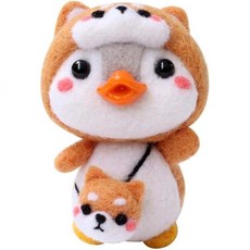 Wdfnexalai 기본적인 도구 펭귄 핑크와 초보자를 위한 동물 바늘 펠트 키트, 1개