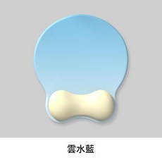 ASDASD 護腕滑鼠墊, 雲水藍護手腕人體工學設計, 1個