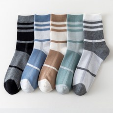 준캡 남자 성인 학생 파스텔배색체크 중목양말 장목양말