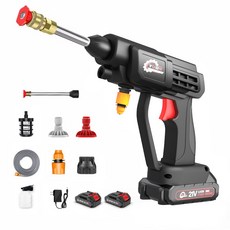 YUON 독일 충전 고압 무선 세척기 고압세차기 휴대용 세차기 물분사량 1분 6L 셋트