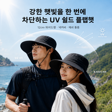 베르온 아웃핏 UV 쉴드 플랩햇 남녀공용 자외선차단 모자 와이드챙 넥커버 등산 낚시 물놀이 햇빛가리개, 라이트그레이