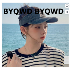 여성 골프모자 여름 썬캡 청 데님 챙 모자 라운딩 여자 필드, 다크 그레이, 1개