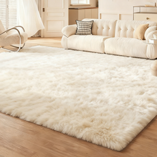 하루꿈 포근한 장모 러그 사계절 고급 카페트 대형 거실 침실 침대옆 인테리어 카페트 미끄럼방지 층간소음방지 폭신한 털러그