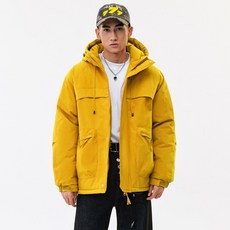 石墨烯戶外沖鋒登山棉服 - 保暖防風情侶款外套, 芥末黃