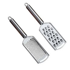 채칼 견과류 분쇄기 그레이터 스테인리스 와사비, 1개, 대형 구멍 미세 2개세트