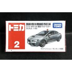 《GTS》TOMICA 多美小汽車 NO02 Subaru WRX S4 覆面警車 860167, 1個, 新車貼