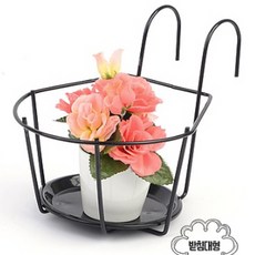 아파트 빌라 베란다 테라스 튼튼한 철제 화분걸이, 받침대형 - 소