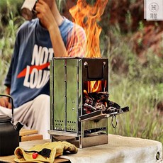 캠핑용품 대형 접이식 미니 사각 화로대 소형 화목 캠핑장작난로 야외 불멍화로, 접이식난로 화롯대(소형)