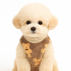 펫먼트 강아지 고양이 곰돌이 조끼 실내복 올인원 조끼, 브라운 (조끼), 1개