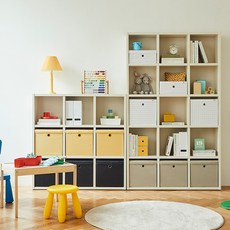 한샘 샘 폴리 수납바스켓 (대) 뚜껑포함 샘책장호환 수납박스 정리, 딥그린, 1개