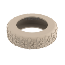 체크픽 캐리어 바퀴 꽃무늬 보호 커버 실리콘, 9개, 브라운