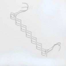 매직 공간 절약 옷 걸이 접이식 옷장 주최자 의류 계단식 랙 바지 드레스 코트 용 7 슬롯, White 7 holes, China Mainland, 1 PCS