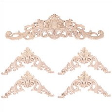 목재 아플리크 온 레이 장식 나무 아플리케이 거울 침대 문 캐비닛 옷장 가구를위한 목재 아플리케, 나무 색