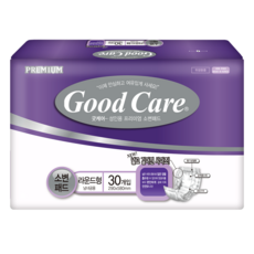 굿케어 속기저귀 라운드형 30매x2팩 (총60매) 일자패드 요실금패드