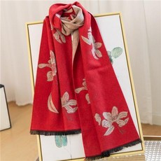 【送媽媽的禮物】中老年圍巾女冬季媽媽款女士圍巾保暖老年人生日禮物仿羊毛禮盒裝